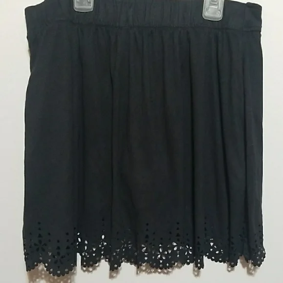 Justice Black Skort with Eyelet Hem - Picture 5 of 7